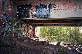 Graffiti under a bridge in Tampere, Finland