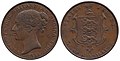 Moneta 1/13 szylinga, 1851, królowa Wiktoria. Miedź