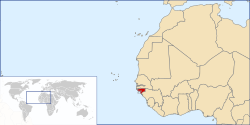 Location of Guinéa-Bissau