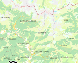 Mapa obce Belvédère
