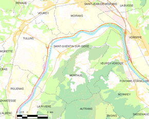 Poziția localității Saint-Quentin-sur-Isère