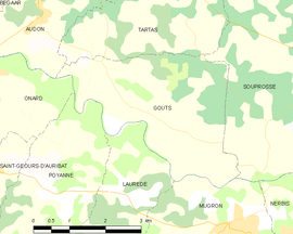 Mapa obce Gouts