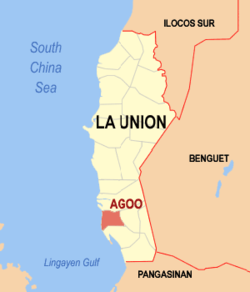 Map of La Union with Agoo highlighted