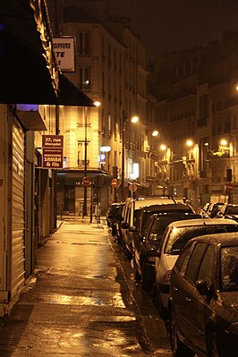 Regenachtige avond in de Rue Marcadet