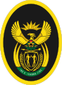Diseño oficial (con diferentes colores): divisa de suboficial de 2.ª clase del Ejército sudafricano.