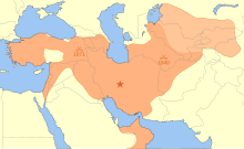 Map of the Seljuk Empire after the death of Sultan Malik-Shah I (r. 1072–1092)