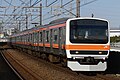 A Musashino Line 209-500 series 8-car EMU