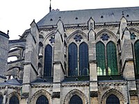 Kathedrale von Soissons, Chorobergaden um 1200, Sechspässe im Plattenmaßwerk