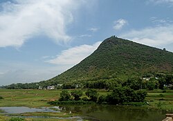 View of Padmanabham Hillock and River Gosthani