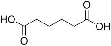 Skeletal formula of adipic acid