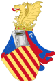 Ornamented Aragonese Royal Coat of Arms (14th-15th Centuries Design)