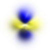 Orbital cloud with actual probability density distribution.