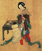 Una señora de la pintura Bellezas en la Historia, dinastía Ming (1368-1644)