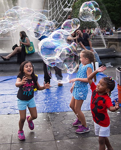 Bubbles in Washington Square Park
