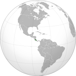 Localización de República de Costa Rica
