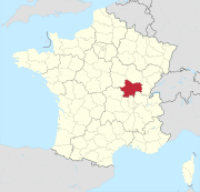 Làg vum Departement Saône-et-Loire in Frànkrich