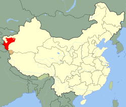 第1次東トルキスタン共和国の実効支配域