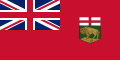 Manitoba's provincial flag, one of two Canadian provinces to use the UK's national flag in their cantons.