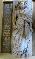 li.: Gertrud von Sulzbach (Grabplatte), Kloster Ebrach-Abteikirche re.:Jan van Boendale: Hochzeit Gottfried II. und Luitgard von Sulzbach