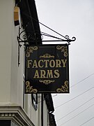 Hanging sign for the 'Factory Arms' public house - geograph.org.uk - 5279156.jpg