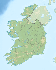 Carte en relief de l'Irlande.