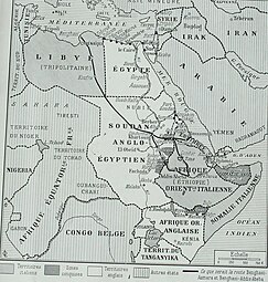 La stratégie italienne en Afrique orientale : la route Benghasi- Addis-Abeba et Benghasi-Asmara.