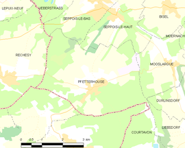 Mapa obce Pfetterhouse