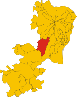 Paternò within the Province of Catania