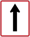 (R4-2) This Lane Must Proceed Straight