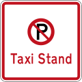 (R6-72) No Parking: Taxi Stand