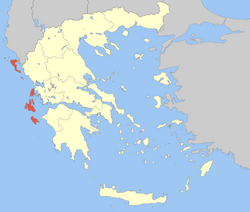 Location of Ionie Islands