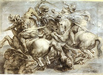 Copia de Peter Paul Rubens de la obra de Da Vinci, la Batalla de Anghiari