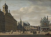 The Town Hall on Dam Square, Amsterdam, view north label QS:Len,"The Town Hall on Dam Square, Amsterdam, view north" label QS:Lpl,"Ratusz na placu Dam w Amsterdamie, widok od północy" 1674. Öl auf Leinwand medium QS:P186,Q296955;P186,Q12321255,P518,Q861259 . 43,5 × 60 cm. Amsterdam, Amsterdam Museum.