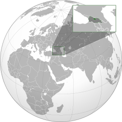 南奥塞梯的位置（绿色）
