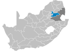 Karte de Sud Afrika montra Nkangala in Mpumalanga