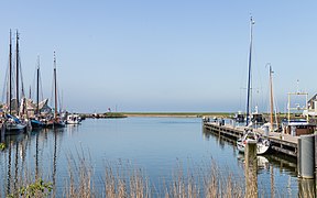 View of the harbor entrance of Stavoren We look to the west.