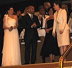 With Stanley Tucci, Lisa Tucci and Meryl Streep at the Venice premiere of The Devil Wears Prada (25 September 2006)