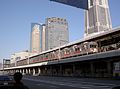 かつての東急桜木町駅に停車する東横線車両（2004年1月25日）