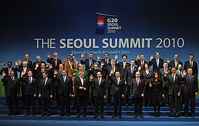 President Lee Myung-bak and President Felipe Calderón in Seoul; November 2010.