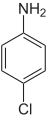 Deutsch: Struktur von 4-Chloranilin English: Structure of 4-Chloroaniline