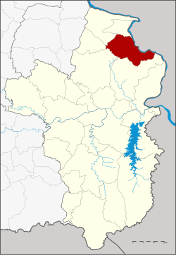 District location in Ubon Ratchathani province