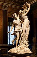 Apolo y Dafne, de Gian Lorenzo Bernini (1622-1625). Galleria Borghese.