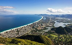 Barra da Tijuca aus Vogelperspektive