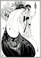 The Peacock Skirt. Aubrey Beardsleyn kuvitusta Oscar Wilden näytelmään Salomé (1892)