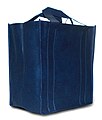 A blue reusable shopping bag