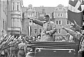 Hitler salutes marching Nazis in Weimar – Oct 1930