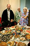 Eid al-Fitr-firande hos en familj i Tadzjikistan.