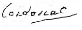 signature de Nicolas de Condorcet