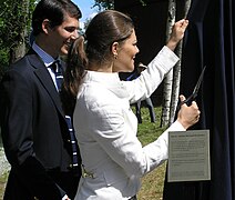 Crown Princess Victoria of Sweden with the present managing director Viktor Blomqvist
