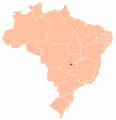 Location of Goiania in Brazil